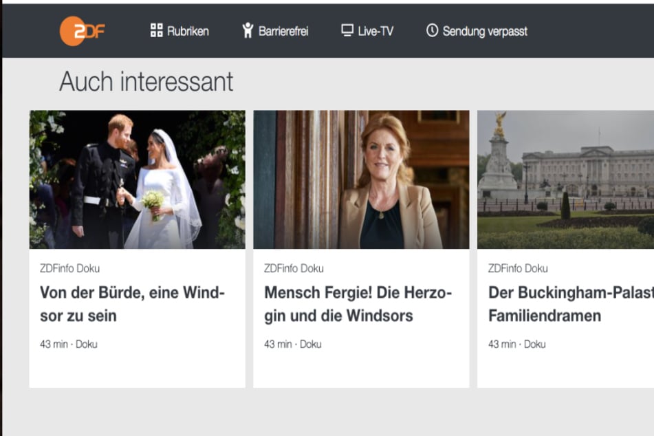 Das ZDF springt offenbar auf DAS royale Thema dieser Tage auf und hat unzählige Dokus in der Mediathek hervorgehoben.