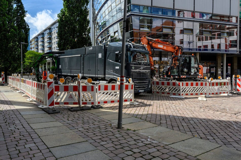 Baustellen Chemnitz: Baustelle am Chemnitzer Rosenhof: Was passiert hier?