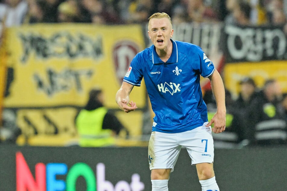 Isac Lidberg (27) nahm die Einladung dankend an und traf zum 1:0 für Darmstadt.