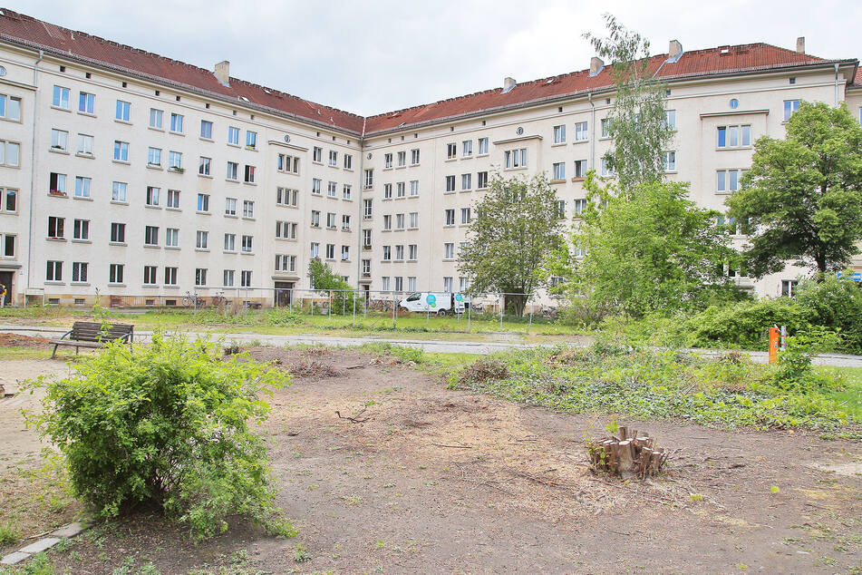 Auf der Seidnitzer Straße sollen neue Häuser in einen Innenhof gebaut werden.