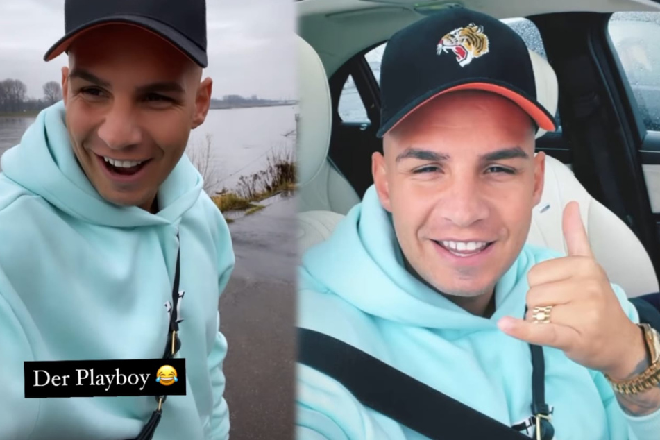 "Du Playboy!" Pietro Lombardi platzt am Rhein in erstes Date und macht Späßchen