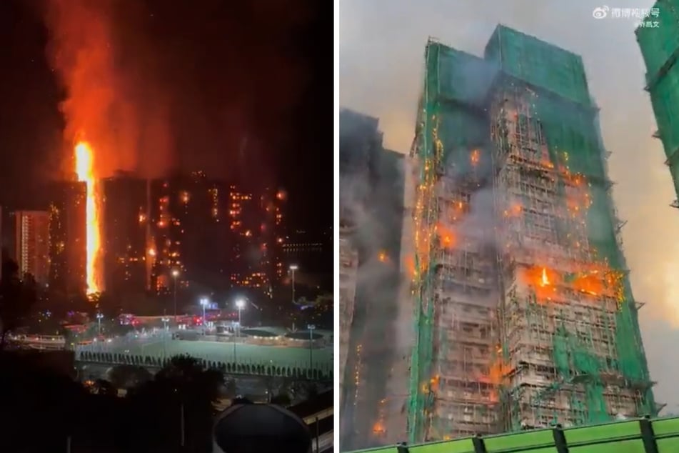 Das Feuer wütet nun schon seit Stunden.