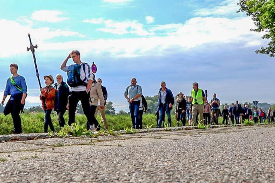 Stolze 75 Kilometer in zwei Tagen absolvierten die Bittgänger am Pfingstwochenende.
