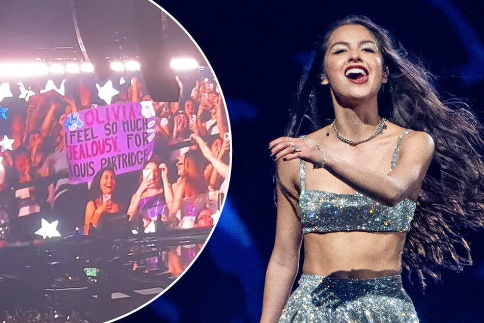 Olivia Rodrigo reacts to fan's nod to Louis Partridge at GUTS World Tour: "Anyways..."