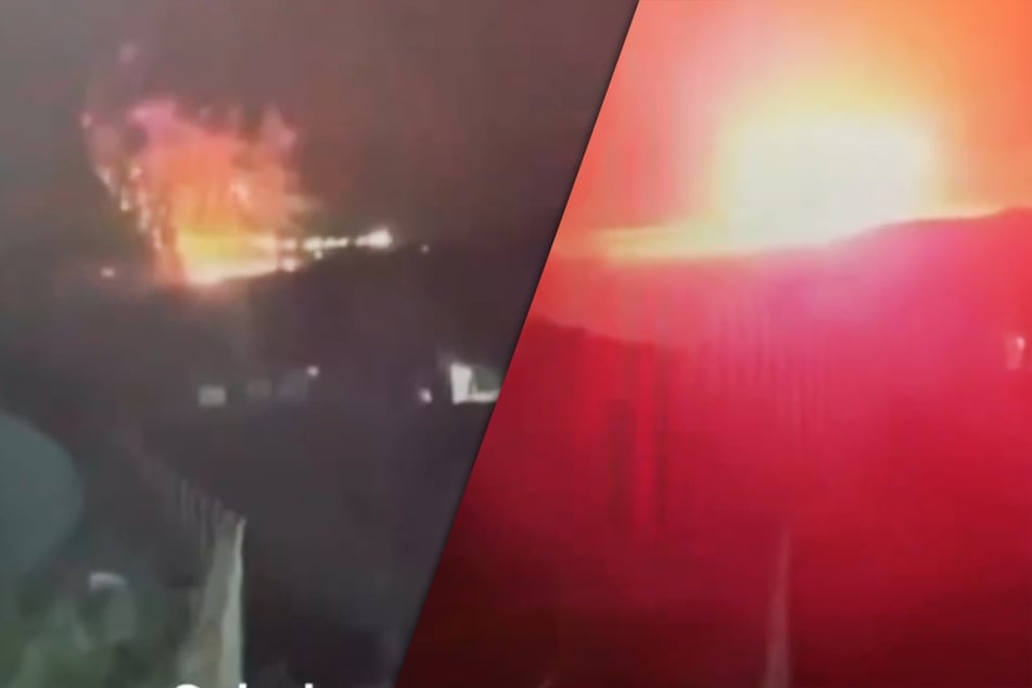 F16-Kampfjet stürzt neben Autobahn ab und explodiert