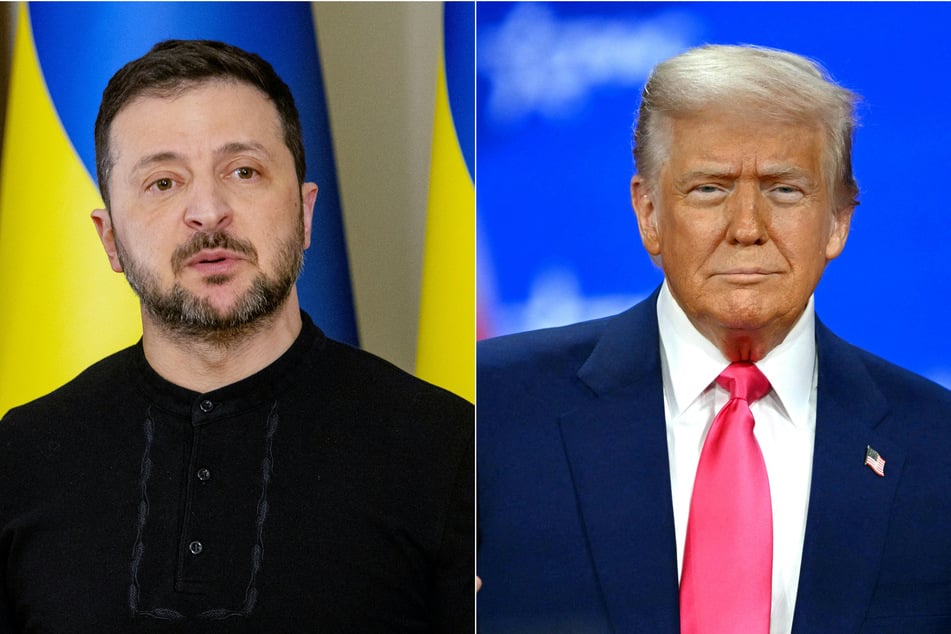 Ukrainian President Volodymyr Zelensky (l.) said Wednesday he hoped to visit Washington on Friday to strike a minerals deal with the US and discuss future aid with President Donald Trump.