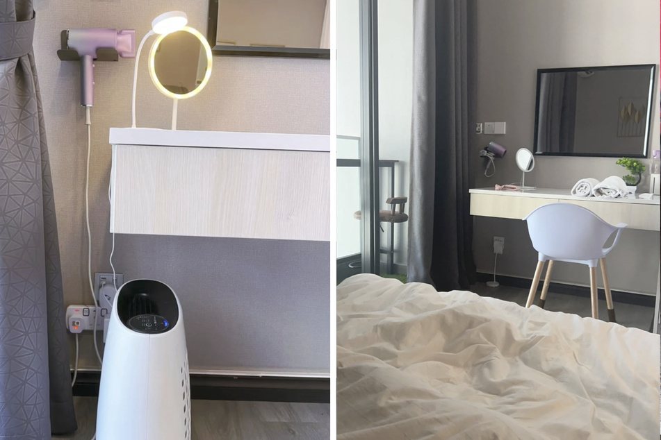 Die Optik des Zimmers täuscht: In dieser Airbnb-Unterkunft hat ein Paar eine versteckte Kamera entdeckt.