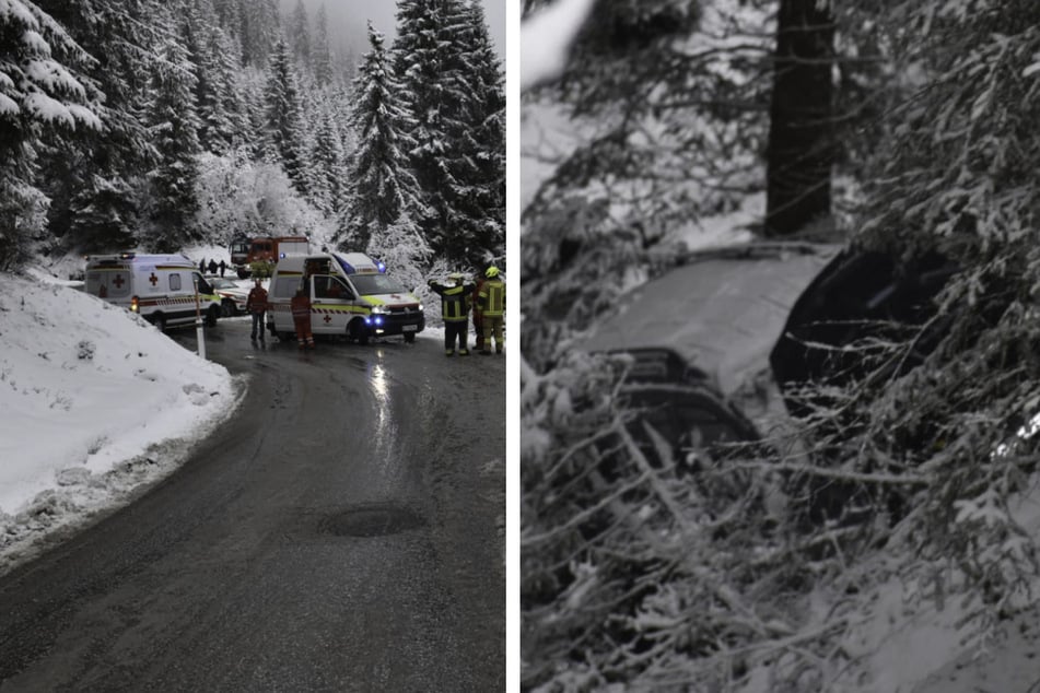 Hamburger Familie stürzt Abhang in den Alpen herunter