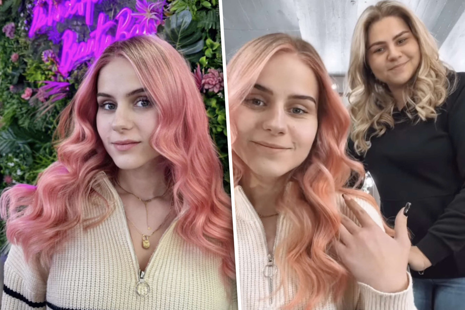 Estefania Wollny (21) hat jetzt rosafarbenes Haar.