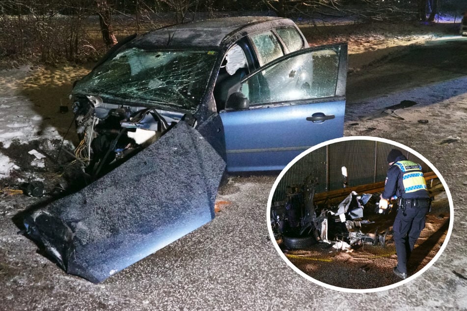 Heftiger Unfall mit mehreren Verletzten: Motorblock samt Lenkrad aus Ford gerissen