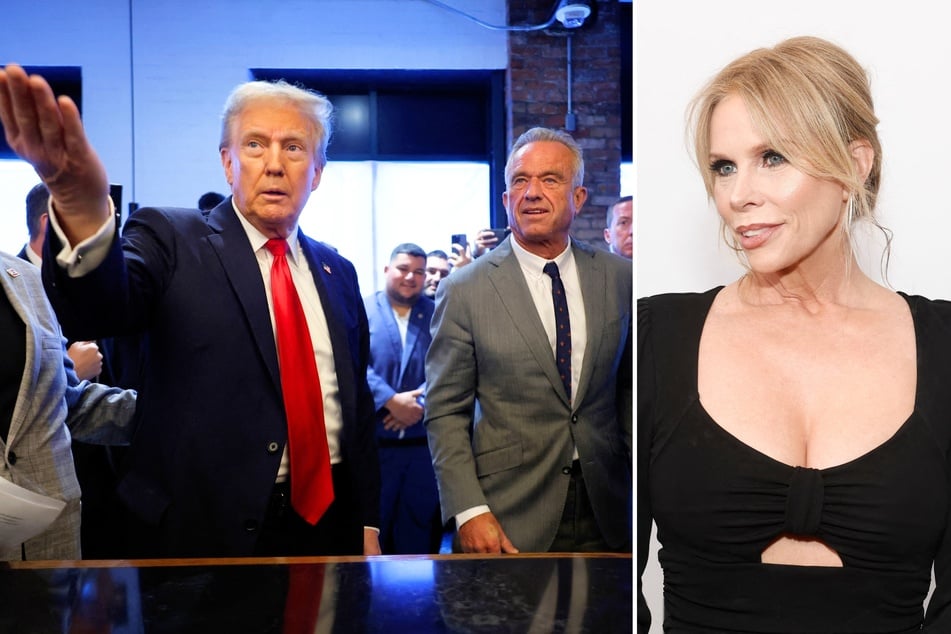 The wife of politician Robert F. Kennedy Jr. (c.) is reportedly "making the best" of things as her husband prepares to join Donald Trump's (l.) presidential cabinet.