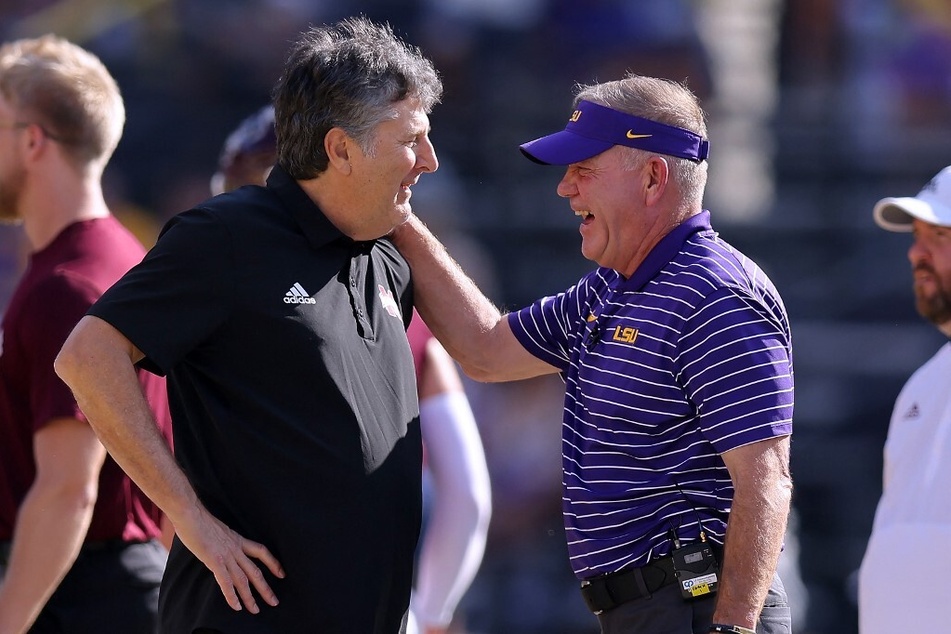 Several top college football coaches took to social media to express their kind words and prayers for Mike Leach (l.) and his family during this time.