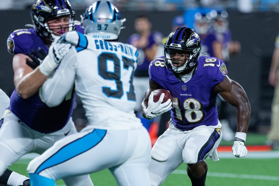 Ravens running back Nate McCrary ran for a touchdown in Baltimore's Saturday night win over Carolina.