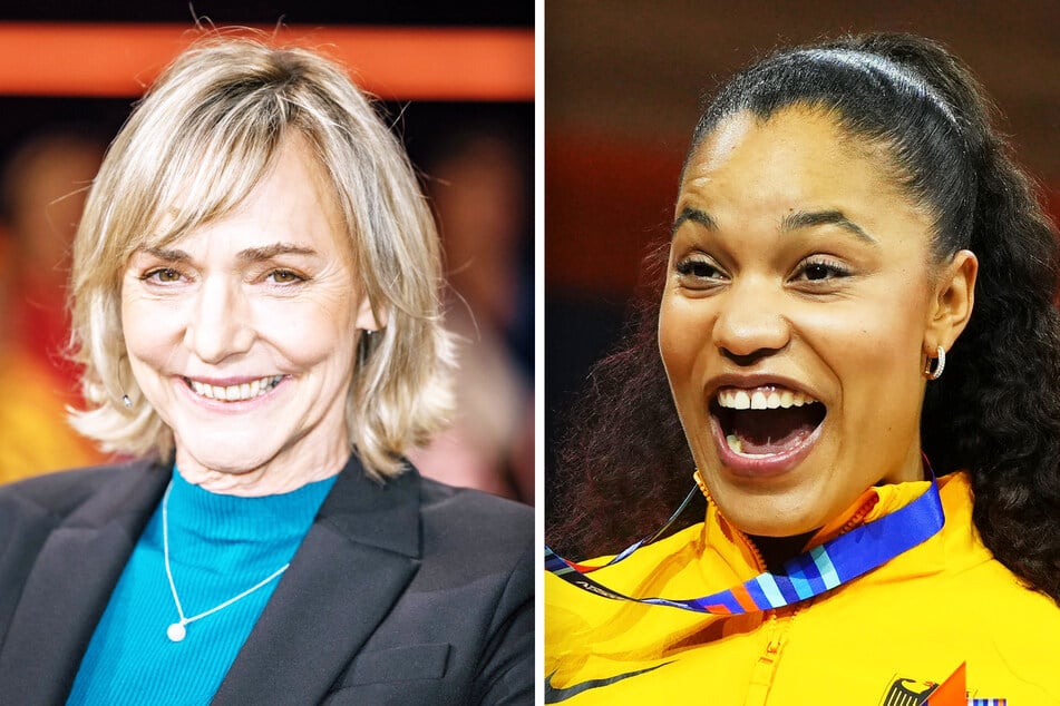 Heike Drechsler (heute 60, l.) sprang 1986 zum Weltrekord, Yemisi Ogunleye (26) will nach ihrem Olympiasieg in Paris auch in Dresden triumphieren.