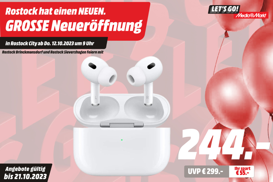 Apple AirPods Pro (2. Generation) für 244 statt 299 Euro.