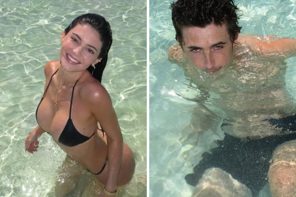Kylie Jenner and Timothée Chalamet share twinning snaps from tropical vacay