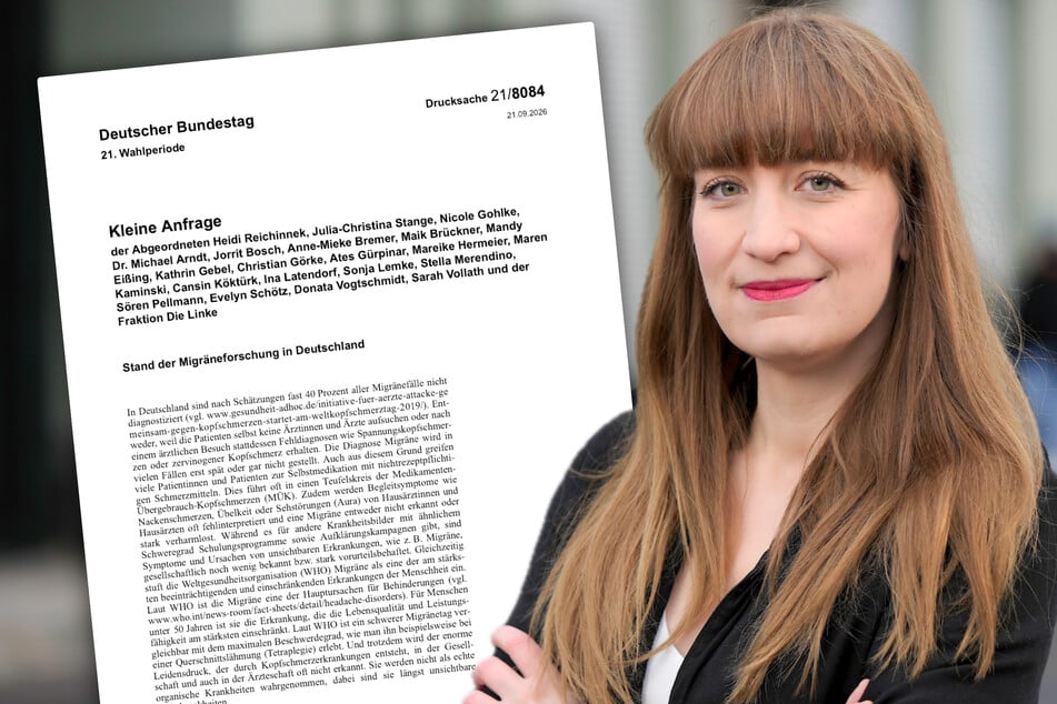 Heidi Reichinnek (36, Die Linke) initiierte die Kleine Anfrage zur Migräneforschung an die Bundesregierung.