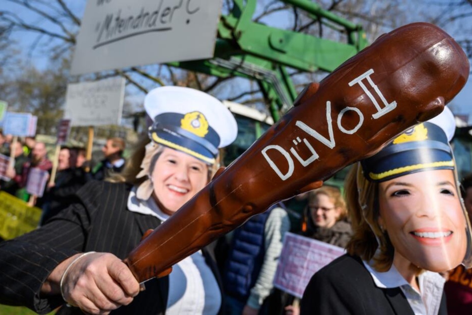 Die Bauern demonstrieren gegen eine geplante Verschärfung der Düngeregeln in der Düngeverordnung 2.