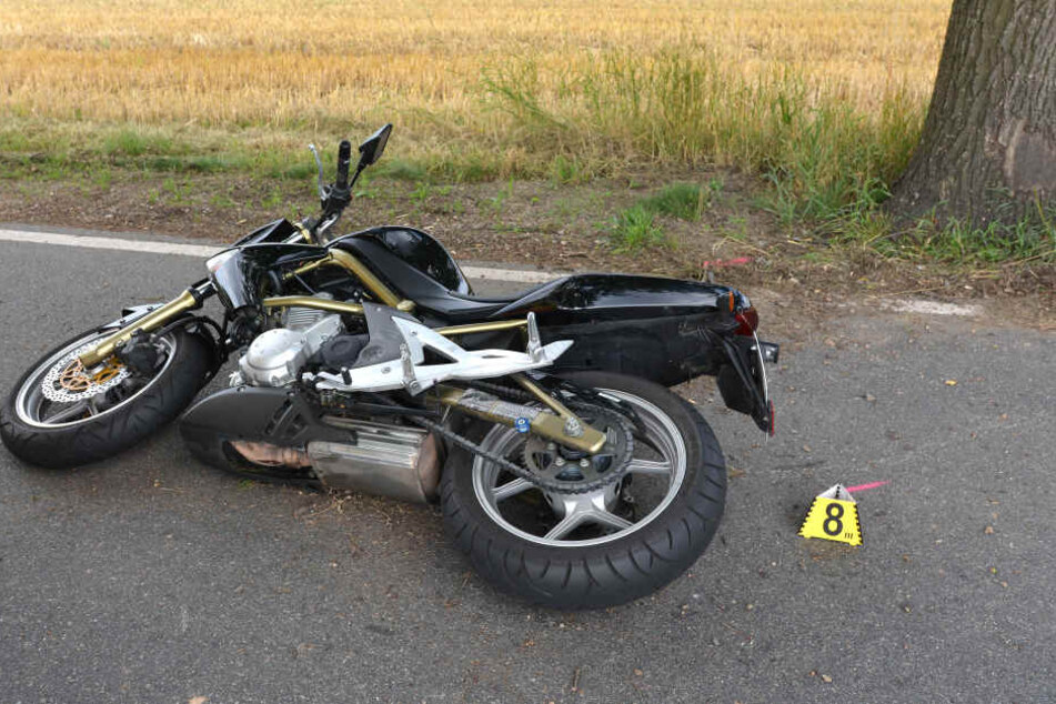 Der Biker prallte gegen einen Baum und überlebte den Unfall nicht.
