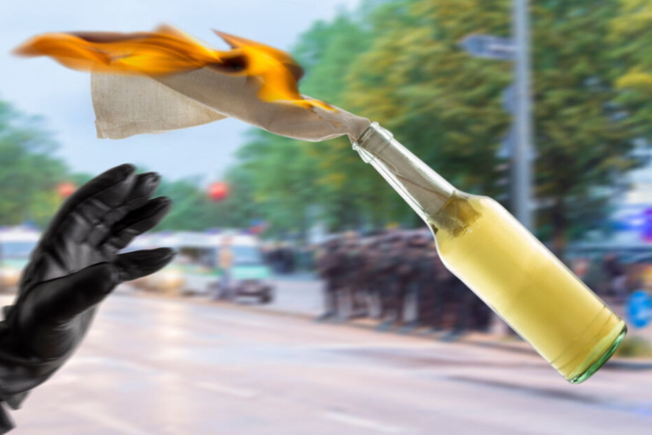 Der Fahrer hatte einen brennenden Molotow-Cocktail geworfen. (Symbolbild)