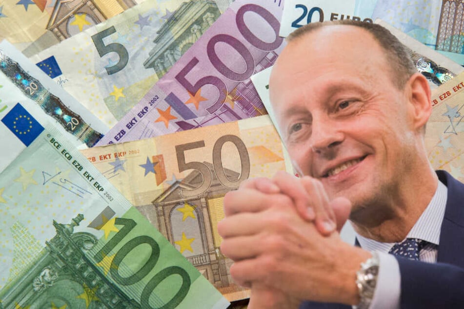 Friedrich Merz verdient laut eigenen Angaben rund eine Million Euro brutto pro Jahr. (Bildmontage)