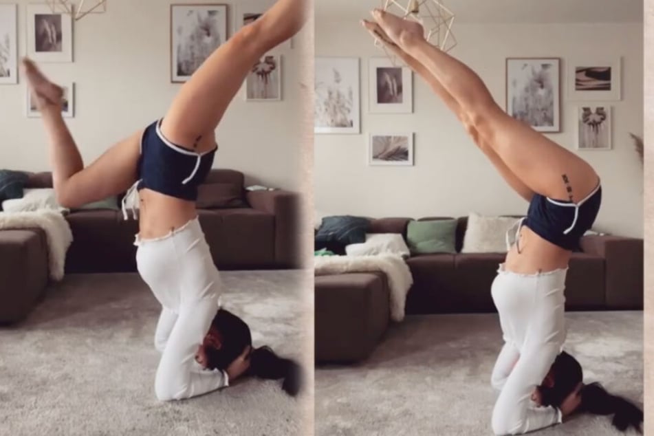 Isabel Kraus (29) zeigt ihren Fans auf Instagram, wie sexy Körperspannung aussehen kann. (Fotomontage)