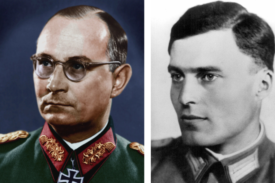 General Friedrich Olbricht (1888 - 1944, l.) und Oberst Claus Schenk Graf von Stauffenberg (1907 - 1944).