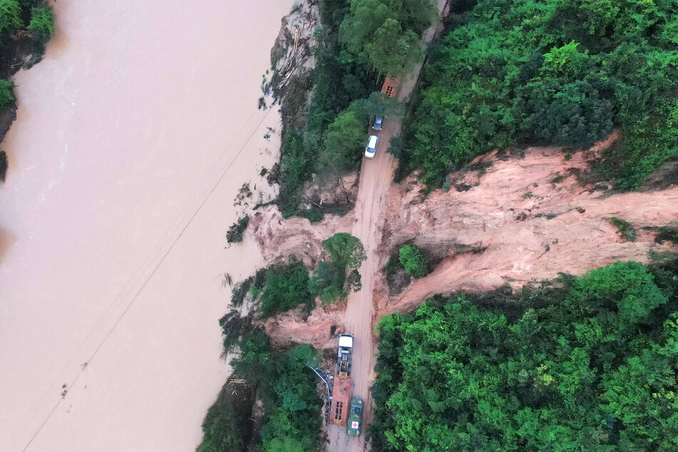 Major rainfall has caused a huge amount damage, including landslides in Guangdong province.