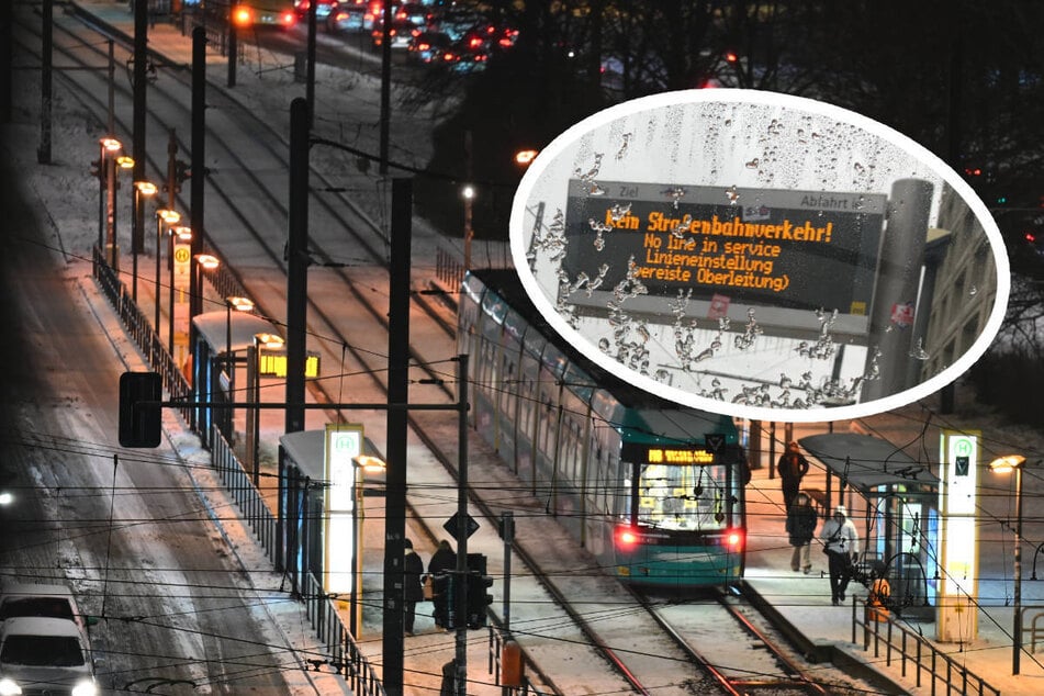 Vereiste Oberleitungen: Straßenbahnen fahren immer noch nicht