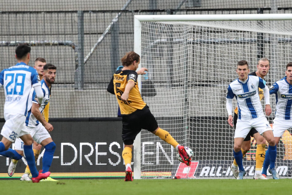Baugleich sein Siegtor gegen den 1. FC Magdeburg. Paul Will hatte zuvor per Kopf die Latte getroffen. Yannick Stark nahm die Kugel direkt und versenkte sie.