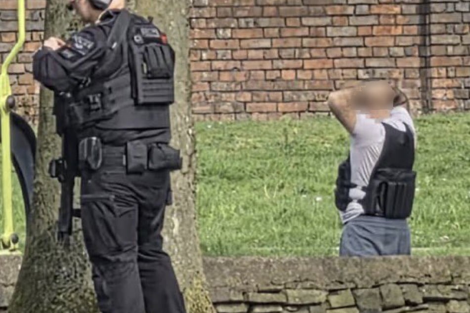 Die Polizei rückte in den Park aus, nachdem ein "verdächtiger Mann" gemeldet worden war.