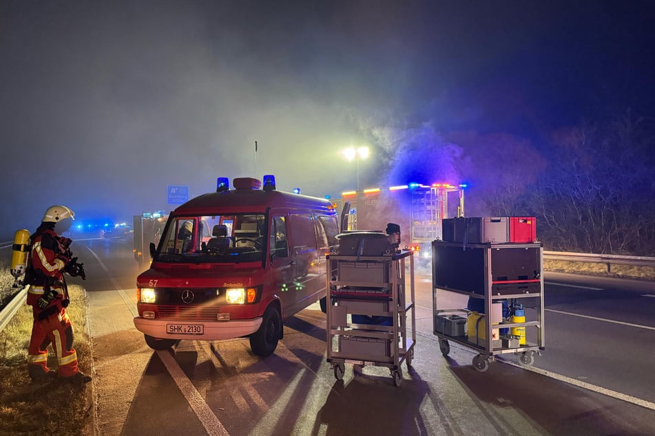 Die A9 war kurzzeitig auf beiden Richtungsfahrbahnen voll gesperrt.