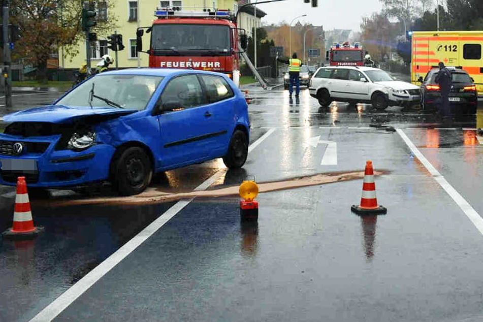 Vier Autos waren an dem Crash insgesamt beteiligt.