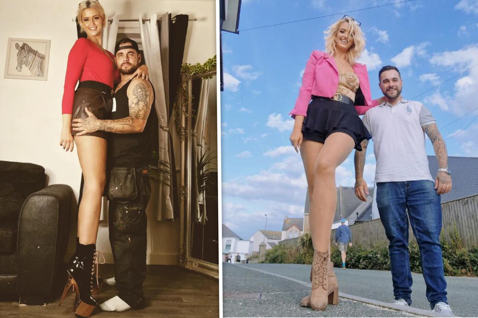 Jade Jade Groombridge (29) und James Hitchens (30) trennen fast 20 cm. Und dann trägt sie auch noch besonders gerne High-Heels.