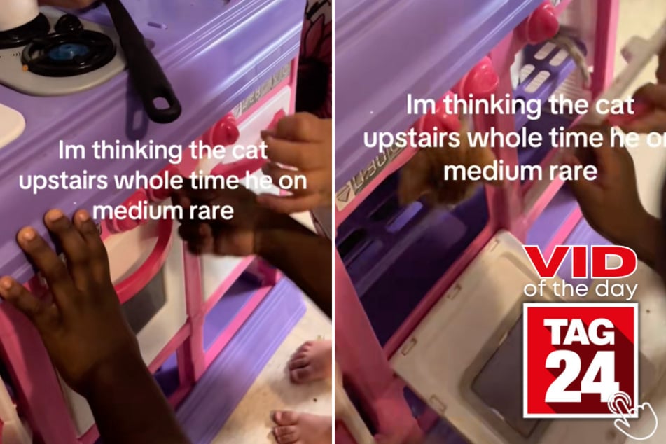 This TikTok mom was shook when she saw what her kids were pretend baking in their toy oven!