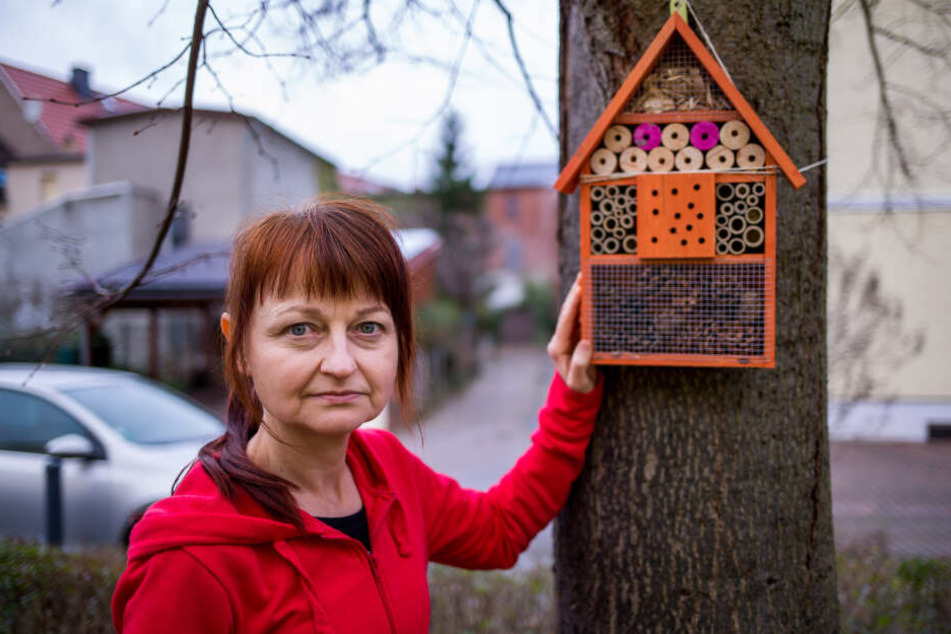 Uta Strenger (52) aus Eilenburg hat nicht nur ein Insekten-Hotel im Garten, sondern auch eine Petition zur Rettung der Bienen gestartet.