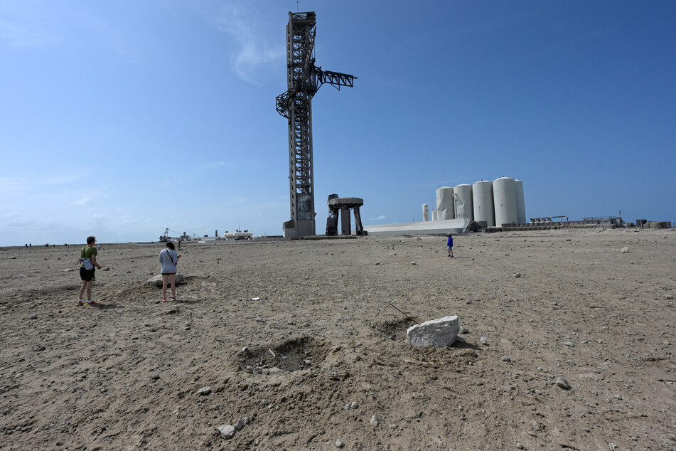 The launch hurled concrete particles up to 6 miles northwest of the launch pad and created about 385 acres of debris.