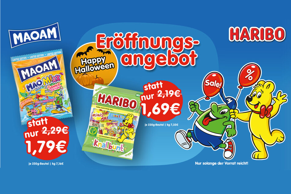 Tolle Eröffnungsangebote im neuen HARIBO-Laden im Ochtum Park Bremen.