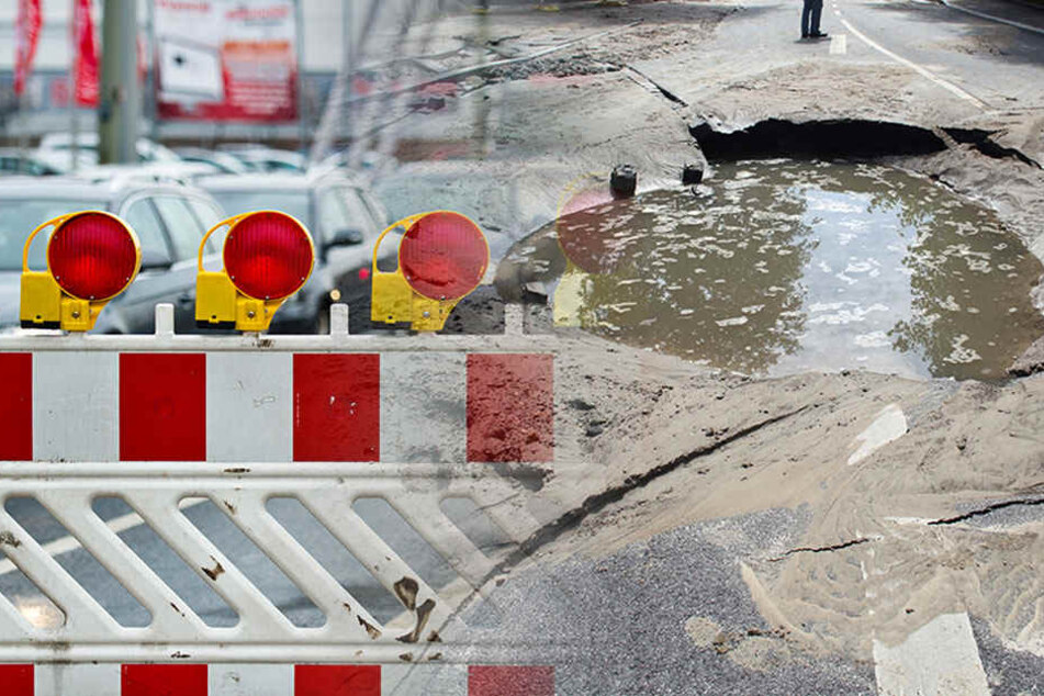 Ärger auf der Landsberger: Für zwei Wochen geht hier nur stark eingeschränkt der Verkehr voran. (Bildmontage)