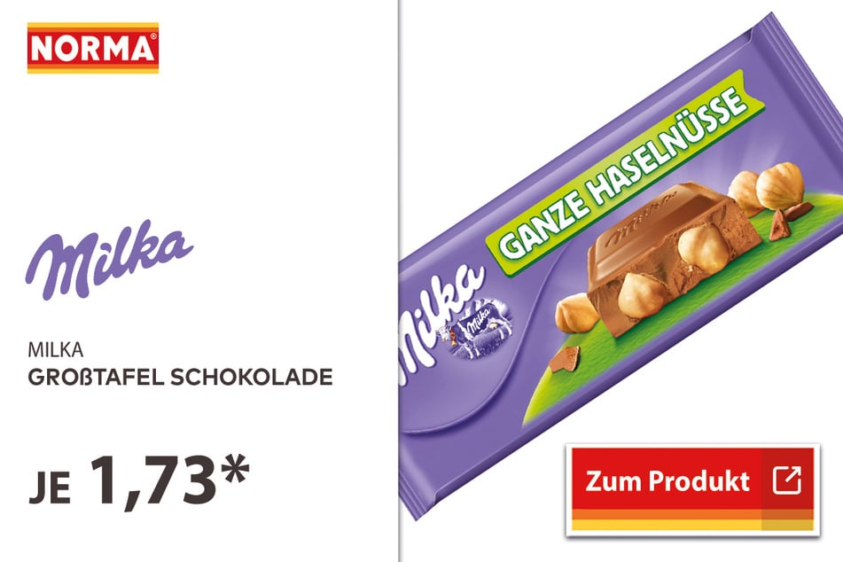 Großtafeln Milka-Schokolade für 1,73 Euro.