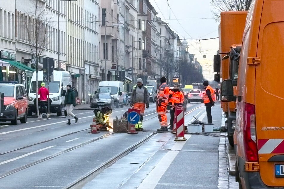 Die Eisenbahnstraße musste am Donnerstagvormittag kurzfristig gesperrt werden.