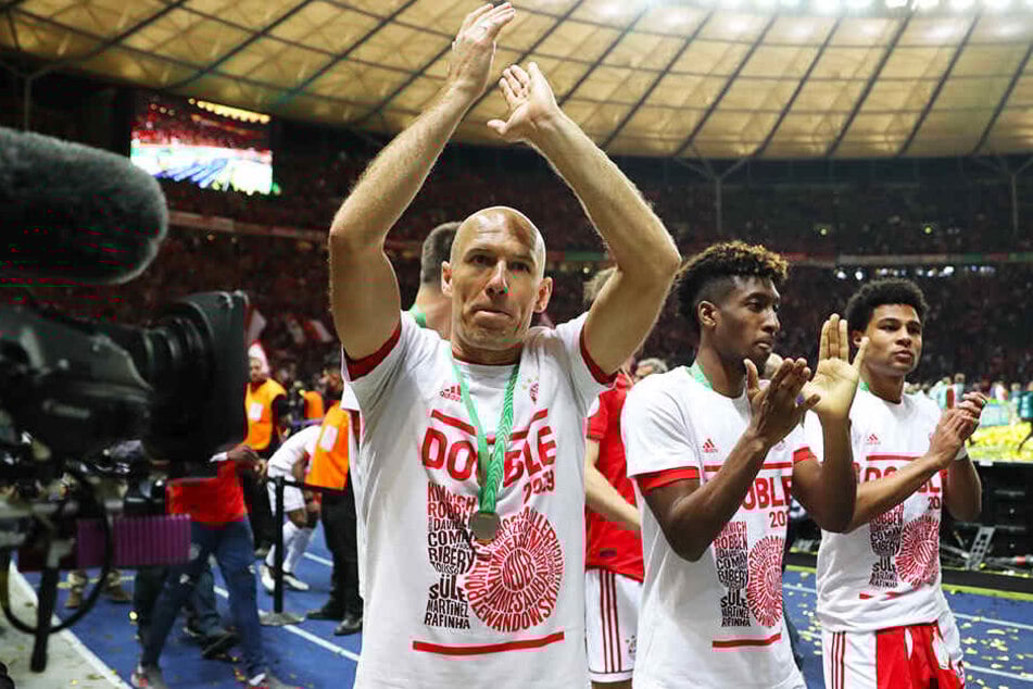 Arjen Robben beendet seine Karriere mit dem Double: In seiner letzten Saison holte er mit dem FC Bayern München die Deutsche Meisterschaft und den DFB-Pokal.