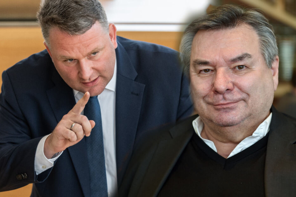 CDU-Fraktionschef Christian Hartmann (45) und "Waldi" (71) starten ihre Sachsen-Polit-Tour in Leipzig.