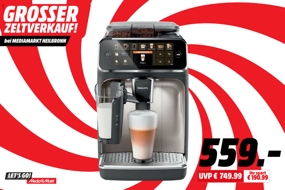 Philips-Kaffeevollautomat für 559 statt 749,99 Euro.