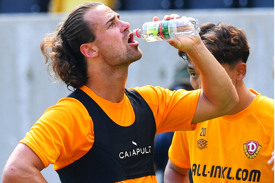 Bei der Hitze war Trinken enorm wichtig. Hier Yannick Stark (30).