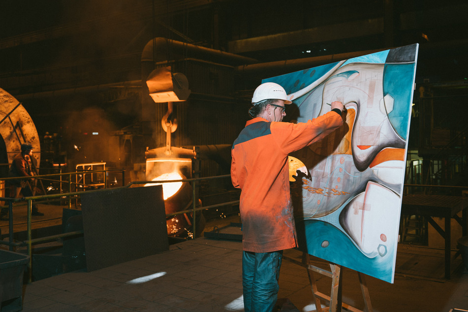 Chemnitz: Das garantiert heißeste Maler-Projekt des Jahres: Künstler tauscht Atelier gegen Gießerei
