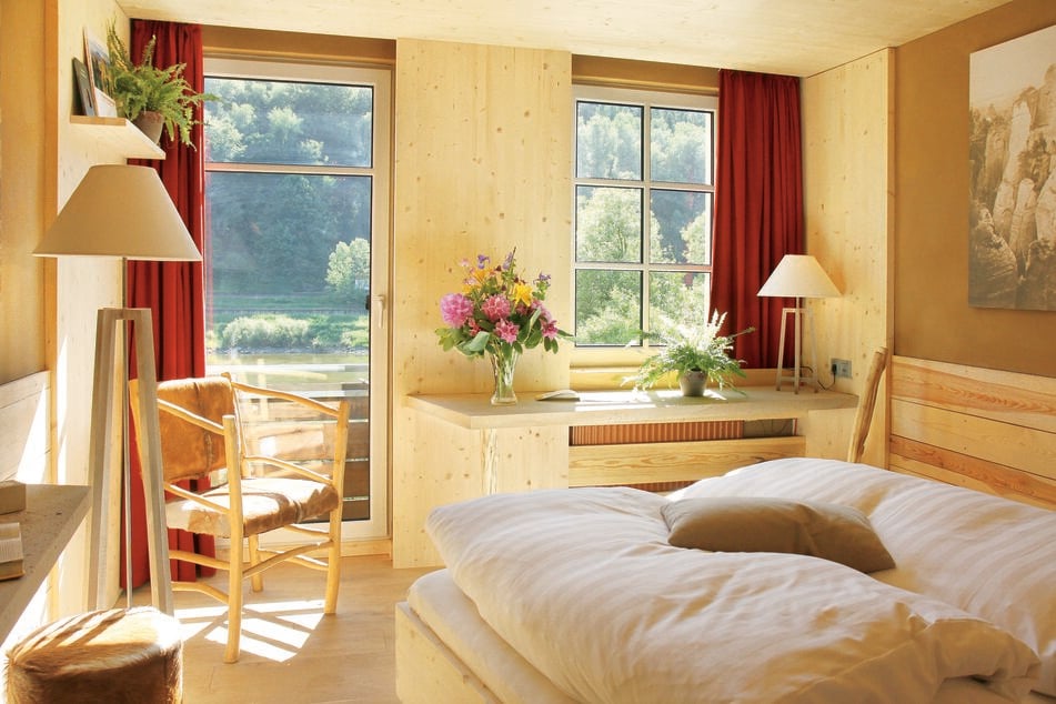 Blick in ein Zimmer des Biohotels.