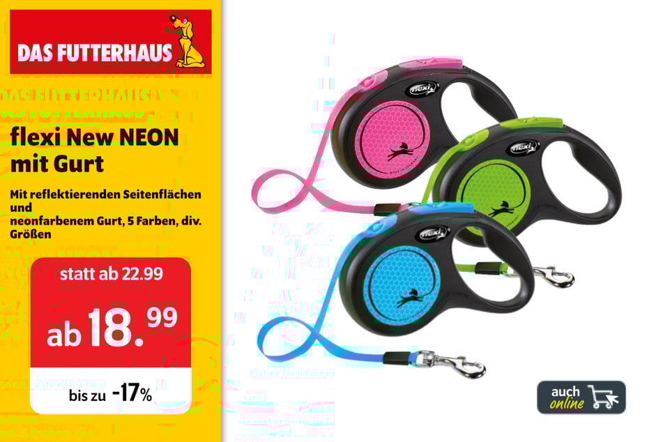 flexi New NEON mit Gurt
