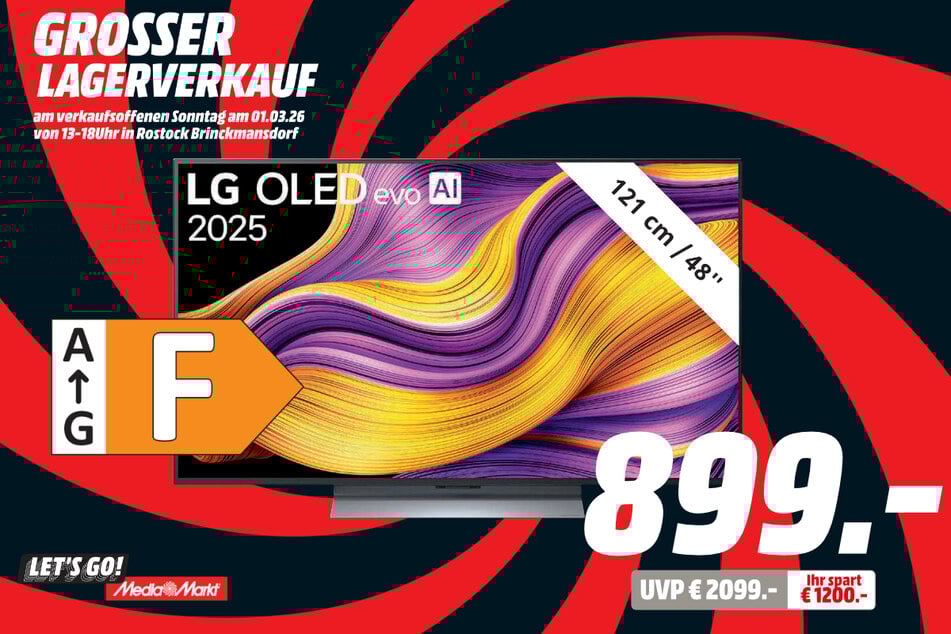 48-Zoll LG-Fernseher OLED48G56LS für 899 statt 2.099 Euro.