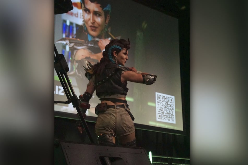 Lazer Liz überzeugte als Junker Queen aus Overwatch mit starker Bühnenpräsenz und detailreichem Kostüm. Sie sicherte sich Platz drei.